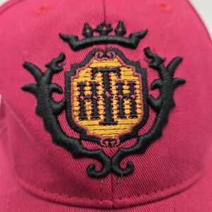 Embroidered Crest Baseball Cap in Maroon with Black & Yellow HTH Disney